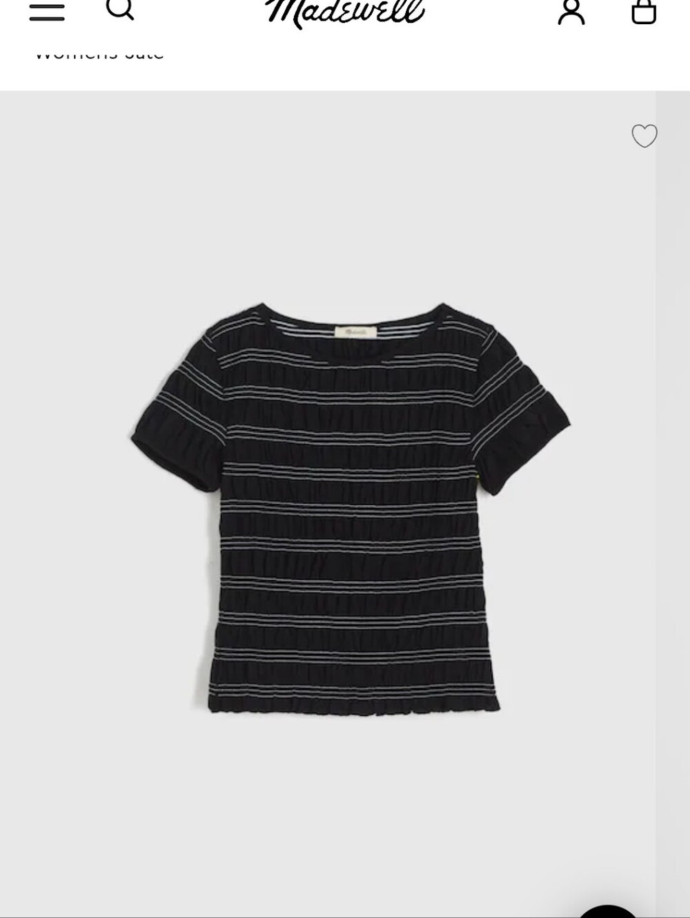 Nwt Madewell Smocked Top Sz M